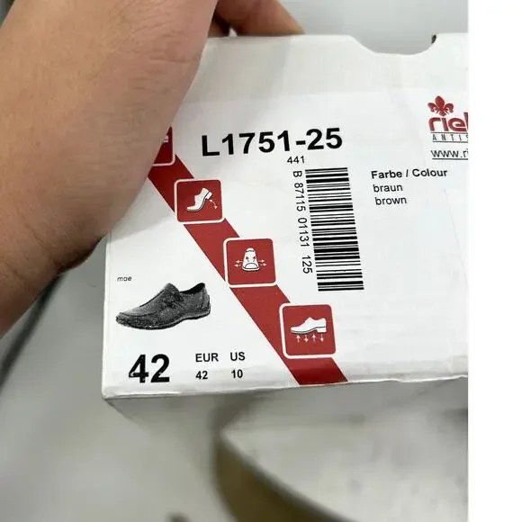 NWT Rieker Celia-51 Women's Shoe Slip On Casual Brown Leather Women’s 10 - Picture 7 of 8